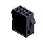 3000HM-2x04P-1 (Micro-Fit 3.0™ MOLEX 43020-0800, MF30-HMD1-08, 5561-08, MMF 2x4 F, MF3-8F, WW300-M2x4) колодка на кабель (вилка) двухрядная с защелками в панель; шаг 3,0мм; P 3,00мм; 2x4-конт.