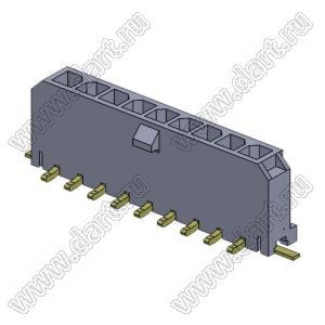 3000WV-S-09P (Micro-Fit 3.0™ MOLEX 043650-0924) вилка на плату однорядная прямая SMD шаг 3,0 мм; 9 конт.; шаг 3,0мм; 9-конт.