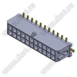 3000WV-S-2X11P (Micro-Fit 3.0™ MOLEX 043045-2218, MF30-SVE1-22) вилка на плату двухрядная прямая SMD; шаг 3,0мм; 2x11-конт.