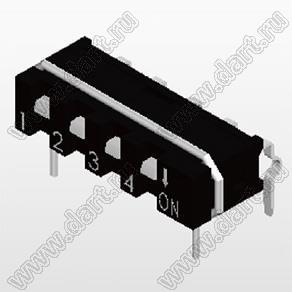 SIP-04-A переключатель типа DIP; 4-позиц.; шаг 2,54мм
