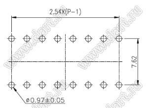 DP-12 (SWD3-12) переключатель типа DIP (PIANO); 12-позиц.; шаг=2,54мм