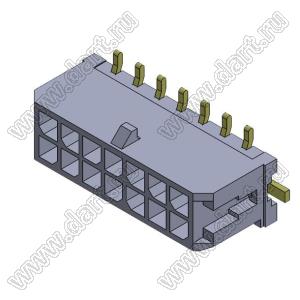 3000WV-S-2X07P (Micro-Fit 3.0™ MOLEX 043045-1418, MF30-SVE1-14) вилка на плату двухрядная прямая SMD; шаг 3,0мм; 2x7-конт.