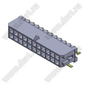 3000WR-S-2X11P (Micro-Fit 3.0™ MOLEX 043045-2209, MF30-SHE1-22) вилка на плату двухрядная угловая SMD; шаг 3,0мм; 2x11-конт.