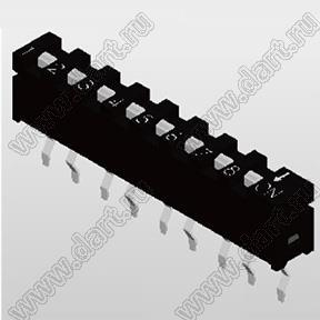 SIP-02-T переключатель типа DIP; 2-позиц.; шаг 2,54мм