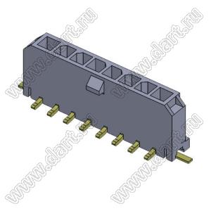3000WV-S-08P (Micro-Fit 3.0™ MOLEX 043650-0824) вилка на плату однорядная прямая SMD шаг 3,0 мм; 8 конт.; шаг 3,0мм; 8-конт.