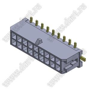 3000WV-S-2X09P (Micro-Fit 3.0™ MOLEX 043045-1818, MF30-SVE1-18) вилка на плату двухрядная прямая SMD; шаг 3,0мм; 2x9-конт.