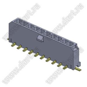 3000WV-S-10P (Micro-Fit 3.0™ MOLEX 043650-1024) вилка на плату однорядная прямая SMD шаг 3,0 мм; 10 конт.; шаг 3,0мм; 10-конт.