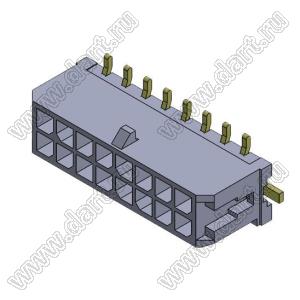 3000WV-S-2X08P (Micro-Fit 3.0™ MOLEX 043045-1618, MF30-SVE1-16) вилка на плату двухрядная прямая SMD; шаг 3,0мм; 2x8-конт.