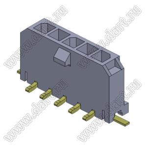 3000WV-S-05P (Micro-Fit 3.0™ MOLEX 043650-0524) вилка на плату однорядная прямая SMD шаг 3,0 мм; 5 конт.; шаг 3,0мм; 5-конт.