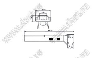 US10-068 вилка мини USB2.0 на кабель, 5 конт.