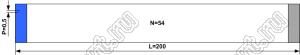 BLFPC P0,5 54PIN 200mm REV шлейф плоский сверхтонкий FFC/FPC; 54; длина 200мм; контакты на разных поверхностях