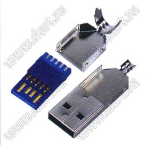 US01-286 вилка USB3.0 на кабель тип A