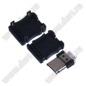 US10-044 вилка мини USB2.0 на кабель, 12 конт.