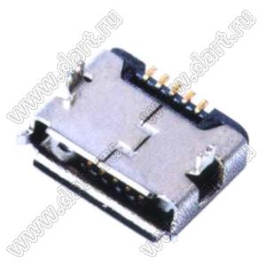 US01-528 розетка микро USB2.0 для поверхностного (SMD) монтажа, тип AB, 5 конт.