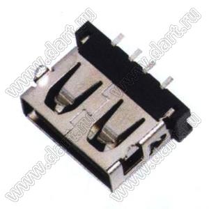 US10-092 розетка USB2.0 на плату SMD тип A