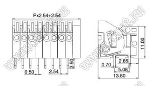 KF141R-2.54 (DG141R-2.54) серия