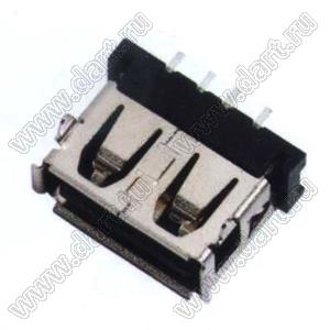 US10-091 розетка USB2.0 на плату SMD тип A