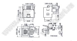1310-002 (USB 005, 1394-4P) iEEE-1394 соединитель
