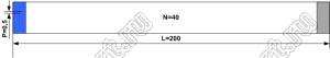 BLFPC P0,5 40PIN 200mm REV шлейф плоский сверхтонкий FFC/FPC; 40; длина 200мм; контакты на разных поверхностях