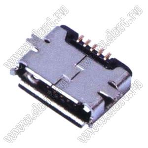 US01-495 розетка микро USB2.0 для поверхностного (SMD) монтажа, тип AB, 5 конт.