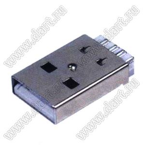 US01-024 вилка USB2.0 на кабель тип A