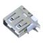 US01-483 розетка USB2.0 на плату для выводного монтажа угловая вертикальные тип A