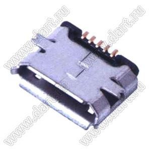 US01-517 розетка микро USB2.0 для поверхностного (SMD) монтажа, тип B, 5 конт.