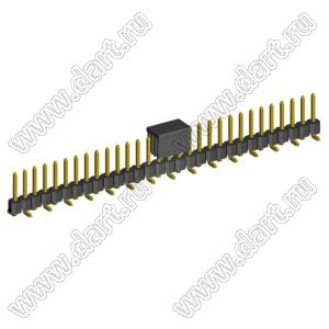 2211SM-30G-B2-CP вилка открытая прямая однорядная на плату для поверхностного (SMD) монтажа с захватом; шаг 2,54мм; 30-конт.
