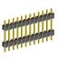 2211DI-12G-1940 (PLH-12, KLS1-218-1-12-S-3.0*6.0*19.4) вилка штыревая открытая прямая с двойным изолятором однорядная на плату для монтажа в отверстия; P=2,54мм; 12-конт.; L=19,4мм