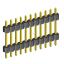 2211DI-11G-1940 (PLH-11, KLS1-218-1-11-S-3.0*6.0*19.4) вилка штыревая открытая прямая с двойным изолятором однорядная на плату для монтажа в отверстия; P=2,54мм; 11-конт.; L=19,4мм