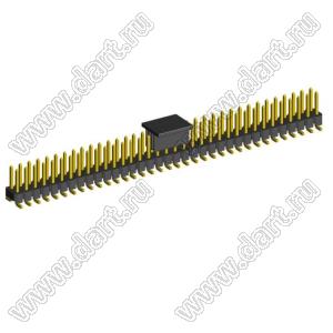 2213SM-70G-6036-CP вилка открытая прямая двухрядная приподнятая с направляющими на плату для поверхностного (SMD) монтажа с захватом; шаг 2,54 x 2,54 мм; (2x35) конт.