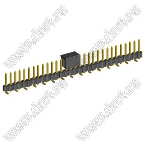 2211SM-30G-B1-CP вилка открытая прямая однорядная на плату для поверхностного (SMD) монтажа с захватом; шаг 2,54мм; 30-конт.