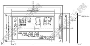 EPD0001C-3-E электронная бумага Electron label, Segment E-paper