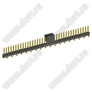 2211SM-36G-B2-CP вилка открытая прямая однорядная на плату для поверхностного (SMD) монтажа с захватом; шаг 2,54мм; 36-конт.