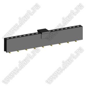 2212SM-18G-75-B2-PCP розетка прямая однорядная на плату для поверхностного (SMD) монтажа с захватом; 18-конт.; P=2,54мм