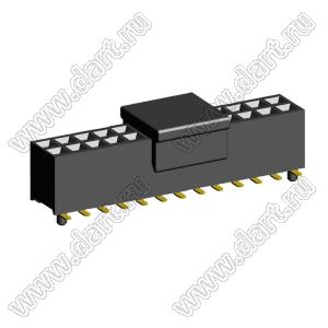 2207SM-26G-45-PCG розетка прямая двухрядная с направляющими на плату для поверхностного (SMD) монтажа с захватом; шаг 2,00 x 2,00 мм; (2x13) конт.