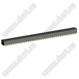 2214SM-68G-62 розетка двухрядная прямая на плату для поверхностного (SMD) монтажа; 68-конт.; P=2,54мм