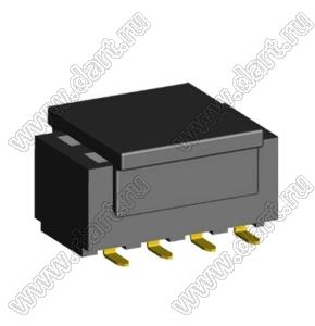 2214SM-08G-50-PCP (T/R) розетка двухрядная прямая на плату для поверхностного (SMD) монтажа с захватом; P=2,54мм в ленте на катушке