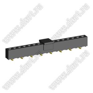 2212SM-16G-50-B2-PCP розетка прямая однорядная на плату для поверхностного (SMD) монтажа с захватом; P=2,54мм; 16-конт.