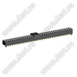 2207SM-64G-24-PCG розетка прямая двухрядная с направляющими на плату для поверхностного (SMD) монтажа с захватом; шаг 2,00 x 2,00 мм; (2x32) конт.