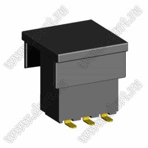 2214SM-06G-85-PCP розетка двухрядная прямая (гнездо) на плату для поверхностного (SMD) монтажа с захватом для монтажного автомата, высота 8,5 мм; шаг 2,54 x 2,54 мм, 2х3 конт.