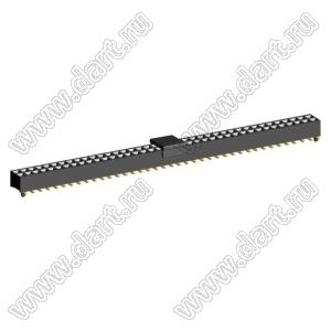 2207SM-78G-24-PCG розетка прямая двухрядная с направляющими на плату для поверхностного (SMD) монтажа с захватом; шаг 2,00 x 2,00 мм; (2x39) конт.