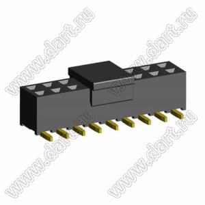 2207SM-18G-45-PCP (2x9) (PBD2-18SM, Molex 78788-1823) розетка прямая двухрядная на плату для поверхностного (SMD) монтажа с захватом; P=2.00x2.00; 18-конт.