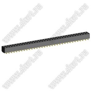 2214SM-66G-62 розетка двухрядная прямая на плату для поверхностного (SMD) монтажа; 66-конт.; P=2,54мм