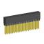 2214113-40G-1C розетка двухрядная с увеличенным изолятором на плату для монтажа в отверстия; шаг 2.54мм; P=2,54x2,54мм; C=12,20мм; D=11,50мм; 40-конт.