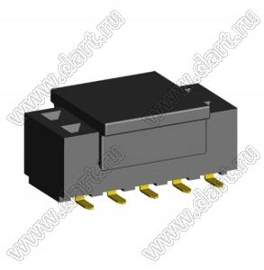 2214SM-10G-62-PCP розетка двухрядная прямая на плату для поверхностного (SMD) монтажа с захватом; 10-конт.; P=2,54мм