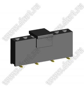 2212SM-07G-75-B2-PCP розетка прямая однорядная на плату для поверхностного (SMD) монтажа с захватом; 7-конт.; P=2,54мм