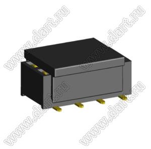 2214SM-08G-37D-PCP розетка двухрядная прямая на плату для поверхностного (SMD) монтажа с захватом; P=2,54мм