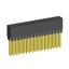 2214113-34G-1C розетка двухрядная с увеличенным изолятором на плату для монтажа в отверстия; шаг 2.54мм; P=2,54x2,54мм; C=12,20мм; D=11,50мм; 34-конт.