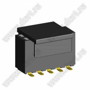 2214SM-10G-85-PCP розетка двухрядная прямая (гнездо) на плату для поверхностного (SMD) монтажа с захватом для монтажного автомата, высота 8,5 мм; шаг 2,54 x 2,54 мм, 2х5 конт.